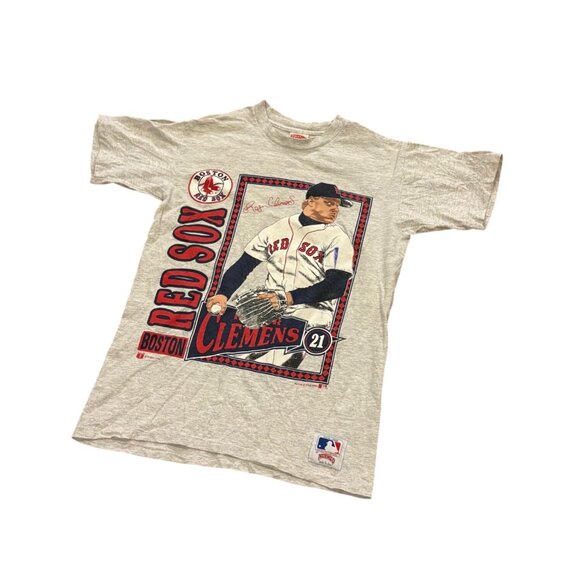 Vintage 1991 Nutmeg Boston Red Sox Roger Clemens Double Sided T-Shirt Medium - Picture 4 of 7